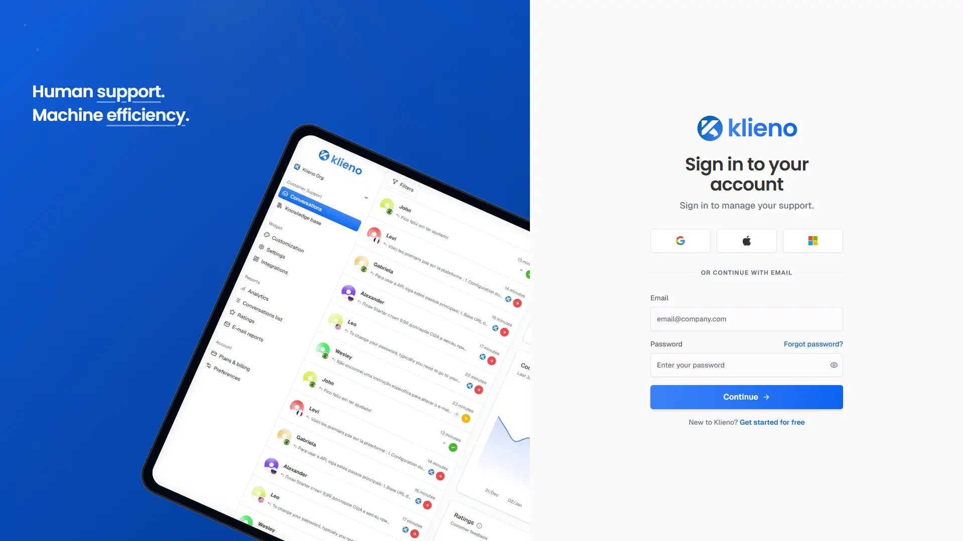 Página de login.